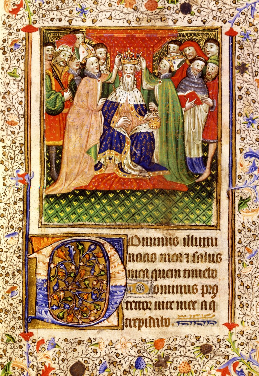 Coronación del Rey Eduardo III el 1 de febrero de 1327 de English School