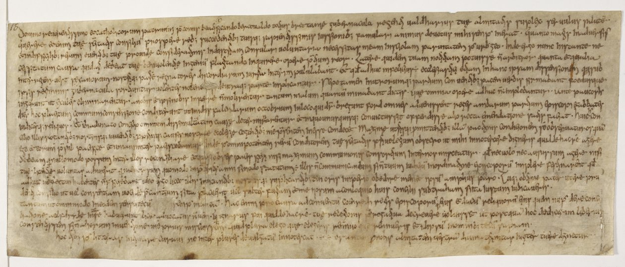 Cotton Augustus ii 18, carta de Wealdhere, c.704, la carta más antigua que se ha cerrado de English School