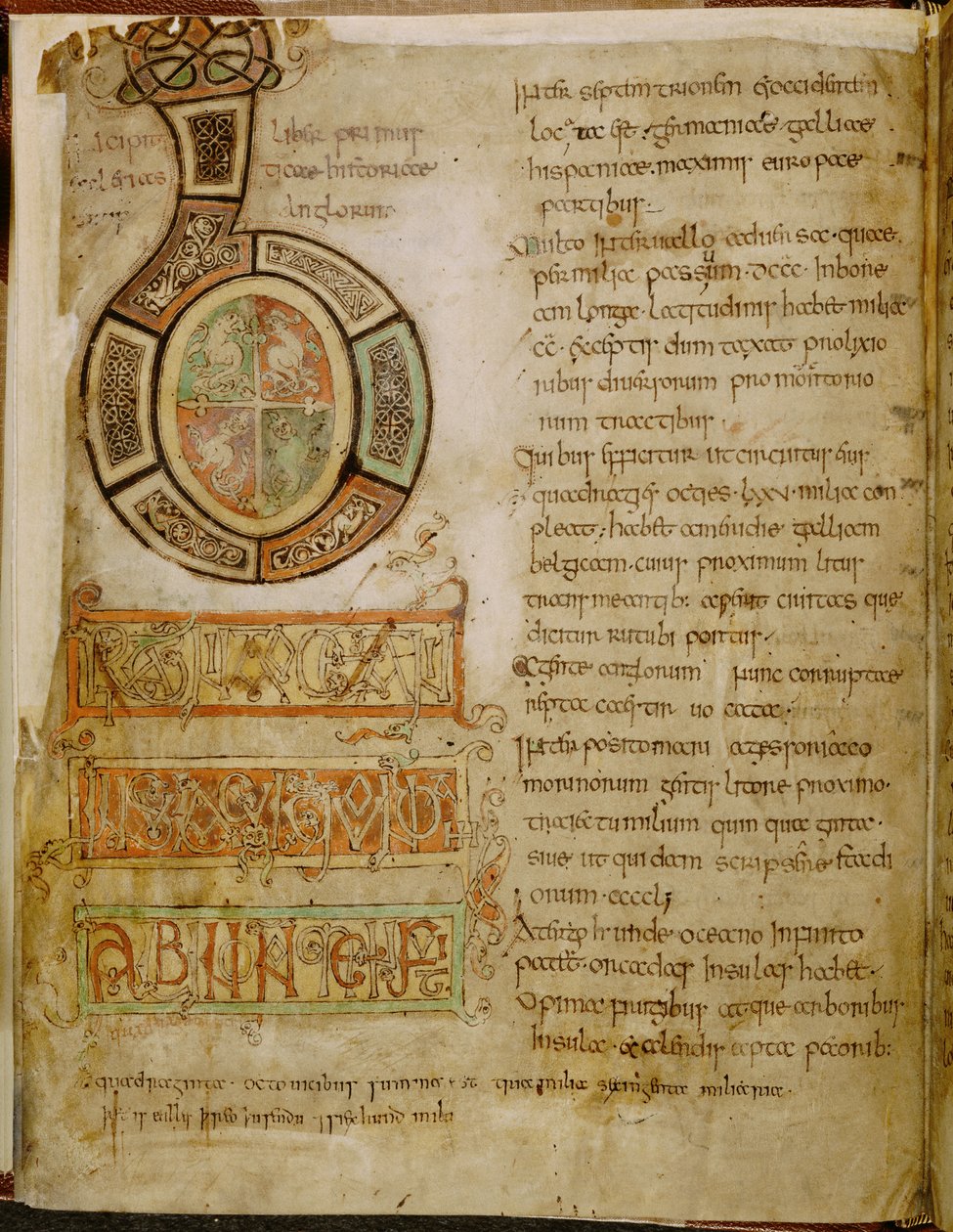Algodón Tiberio C. II, f.5v Inicial 
