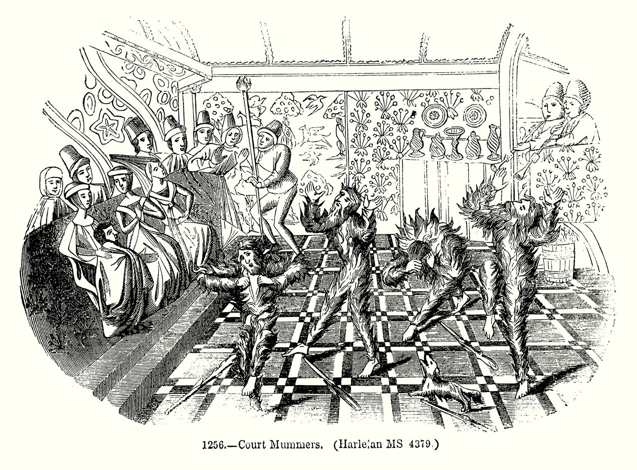 Corte Mummers (grabado) de English School