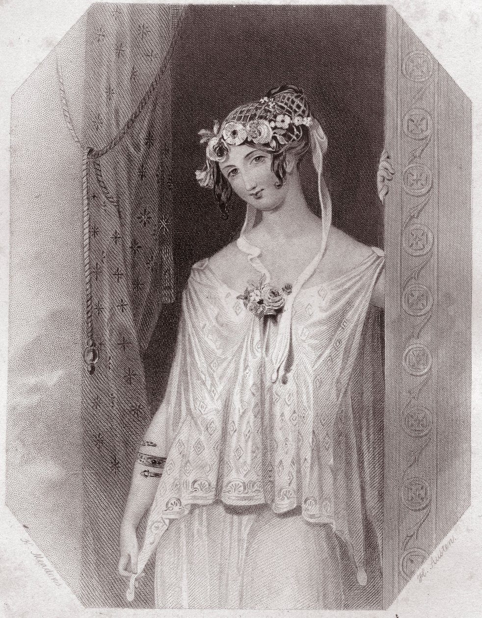 Criseyda (Troilo y Crésida) - de la Galería de mujeres de Shakespeare, colección de cuarenta y cinco retratos serios por artistas tempranos de Londres, enriquecidos con avisos críticos y literarios, circa 1838 de English School