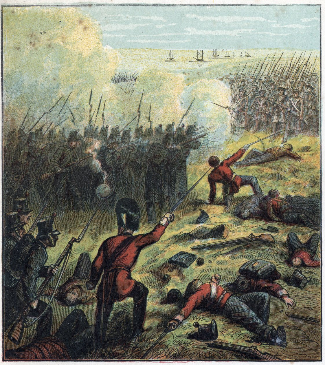 Guerra de Crimea (1853-1856) entre Rusia y el Imperio Otomano: los franceses y británicos aliados con los turcos para sitiar el puerto ruso de Sebastopol del 17 de octubre de 1854 al 8 de septiembre de 1855. 