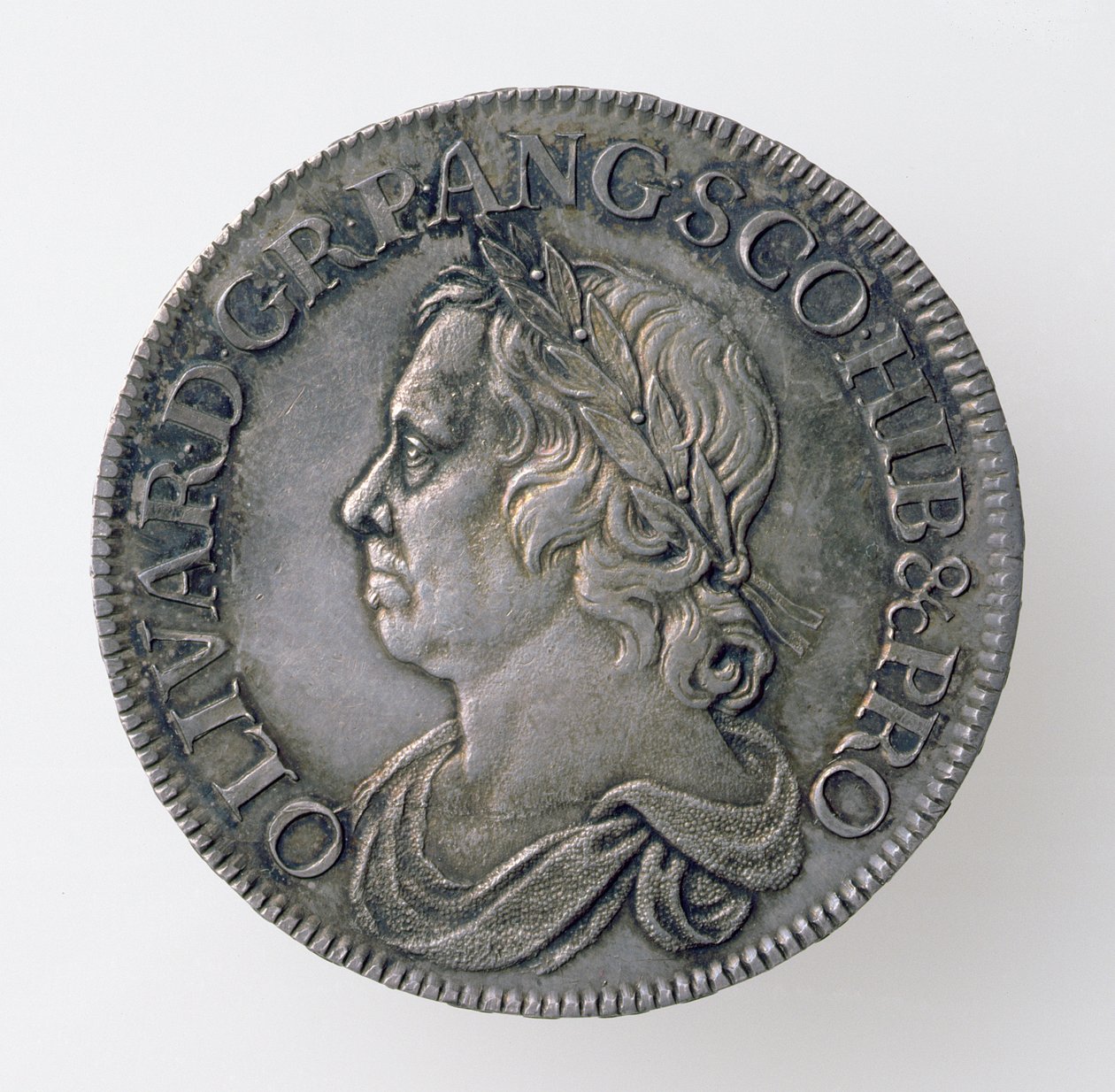 Corona de Oliver Cromwell (1599-1658), Casa de Moneda de Londres, 1658 (anverso) de English School