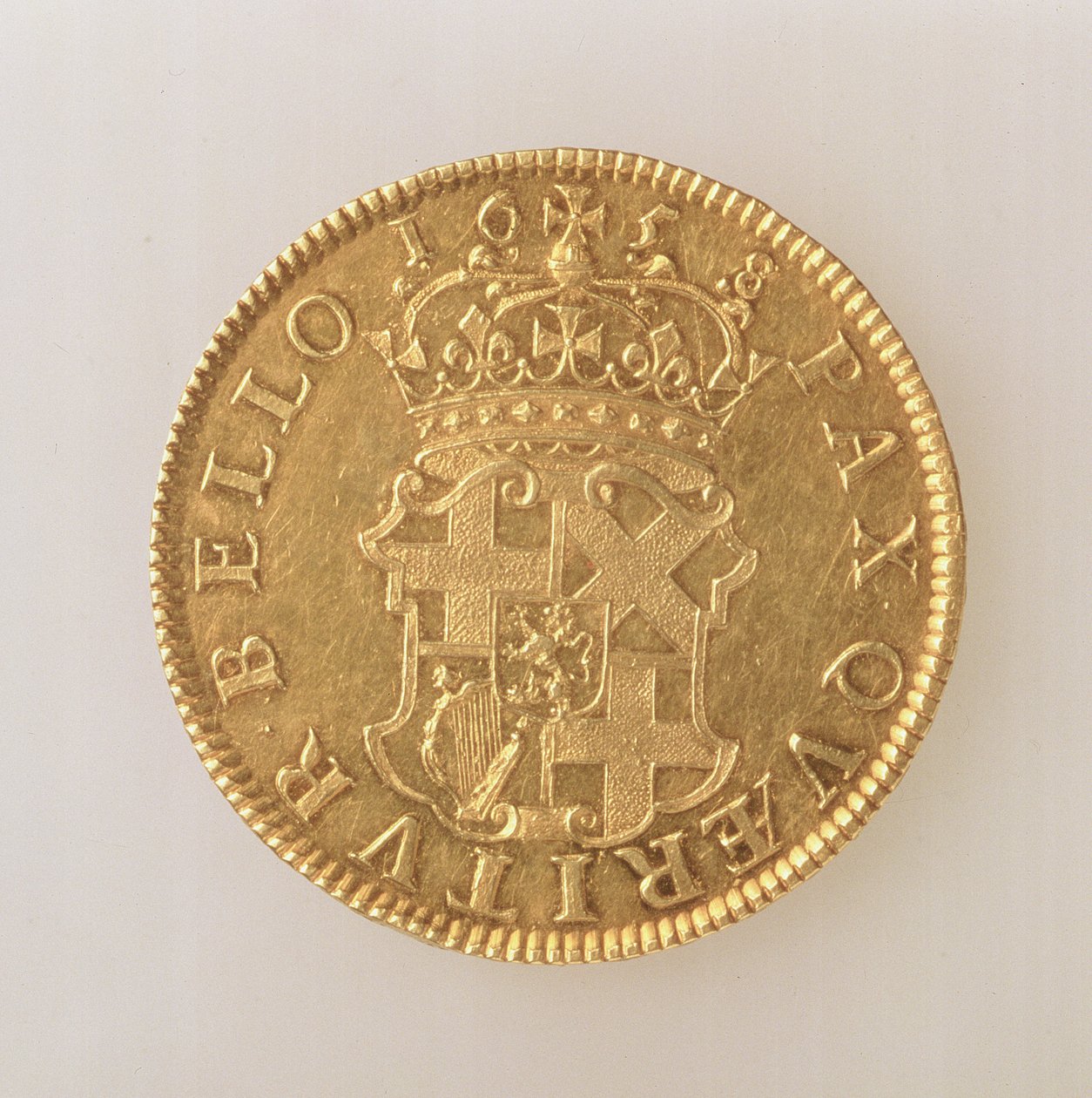Corona de Oliver Cromwell (1599-1658), Casa de Moneda de Londres, 1658 (reverso) de English School