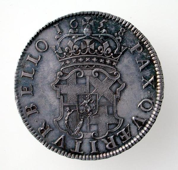Corona de Oliver Cromwell (1599-1658), Casa de Moneda de Londres, 1658 (reverso) de English School