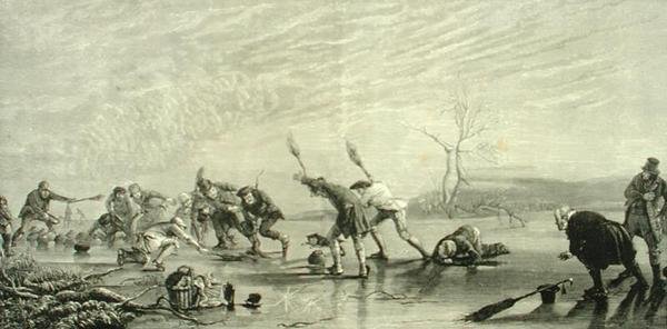 Curling en c.1880, de 