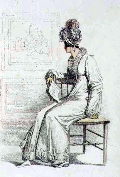 Vestido de Día, lámina de moda de Ackermann