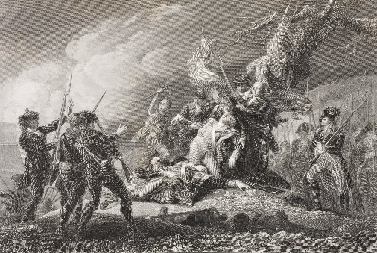 Muerte del General Montgomery en la Batalla de Quebec, 1775, de 
