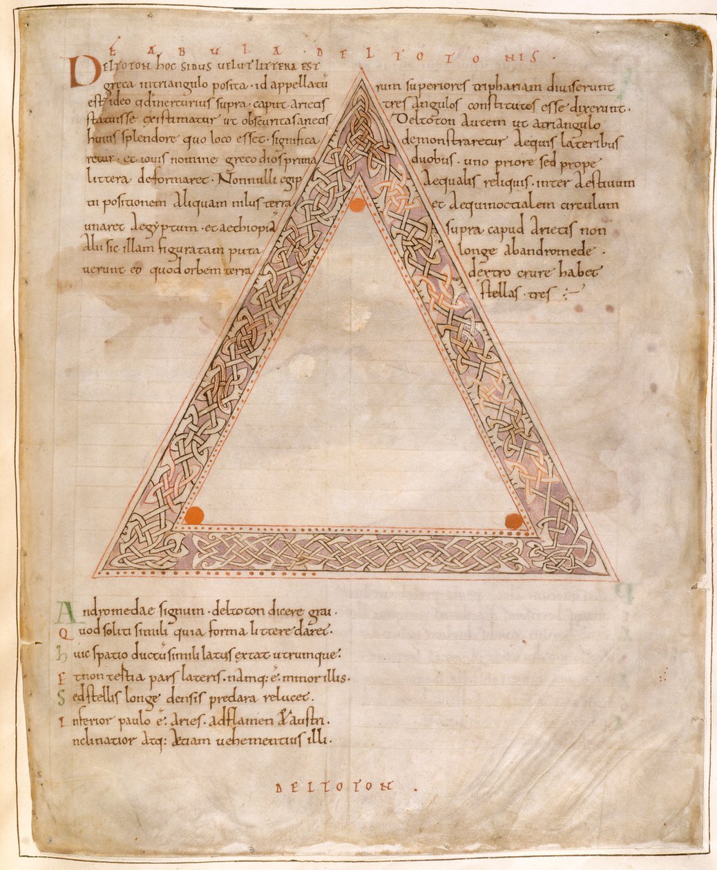 Deltoton, del Arato de Cicerón (tinta sobre papel) de English School