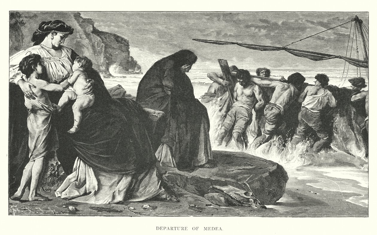 Salida de Medea (grabado) de English School