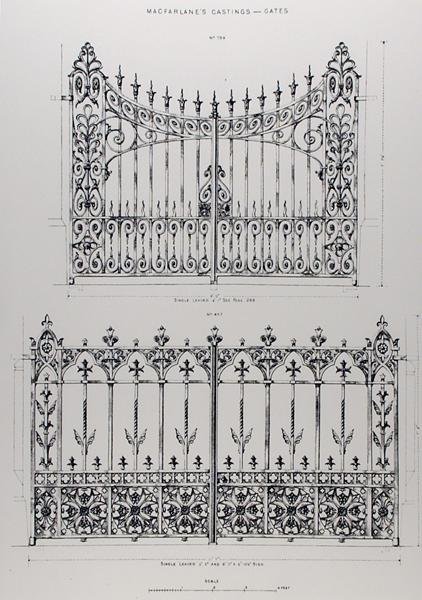 Diseños para barandillas de hierro fundido, de 