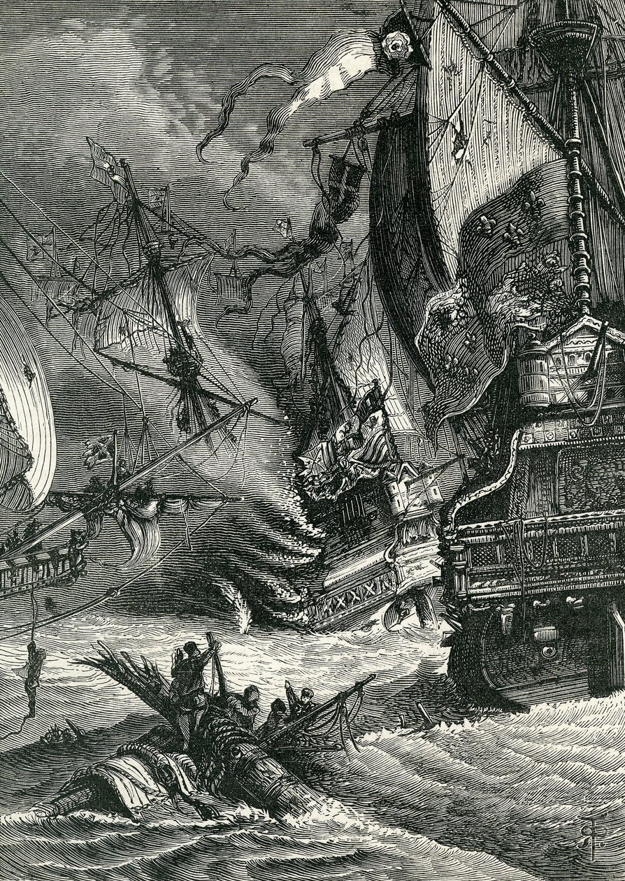 Destrucción de la Armada Española, 1865 de English School