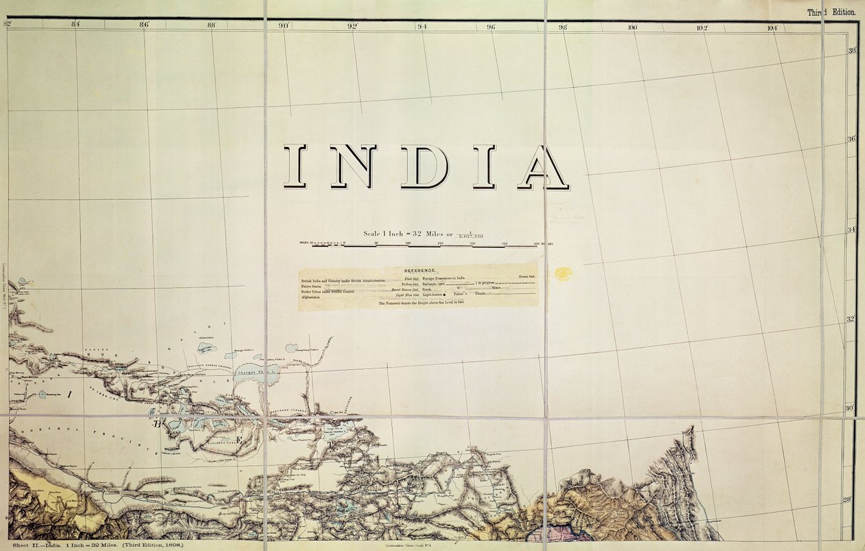 (detalle) Mapa de la frontera India-Tíbet de English School