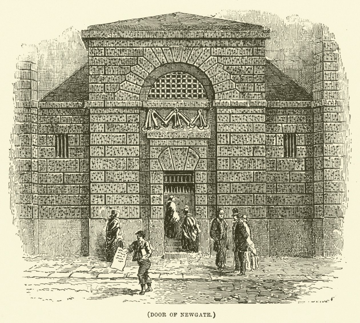 Puerta de Newgate (grabado) de English School