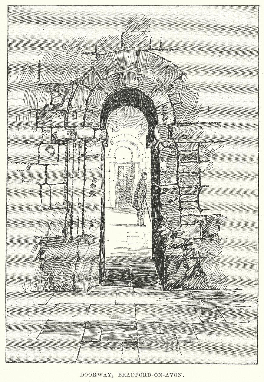 Puerta de Bradford-on-Avon (grabado) de English School