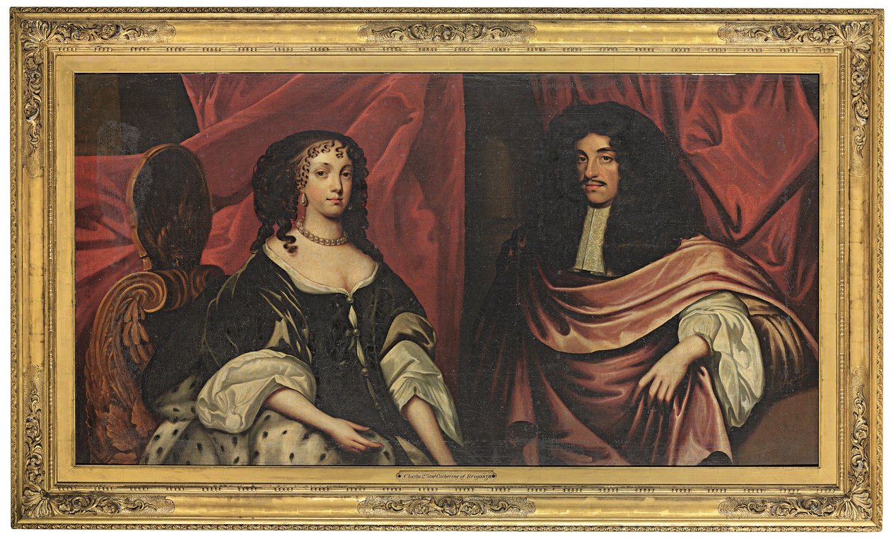 Doble retrato del rey Carlos II y Catalina de Braganza, c.1665 de English School