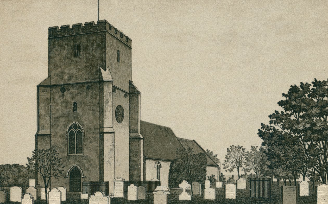 Iglesia de Dovercourt (litografía) de English School
