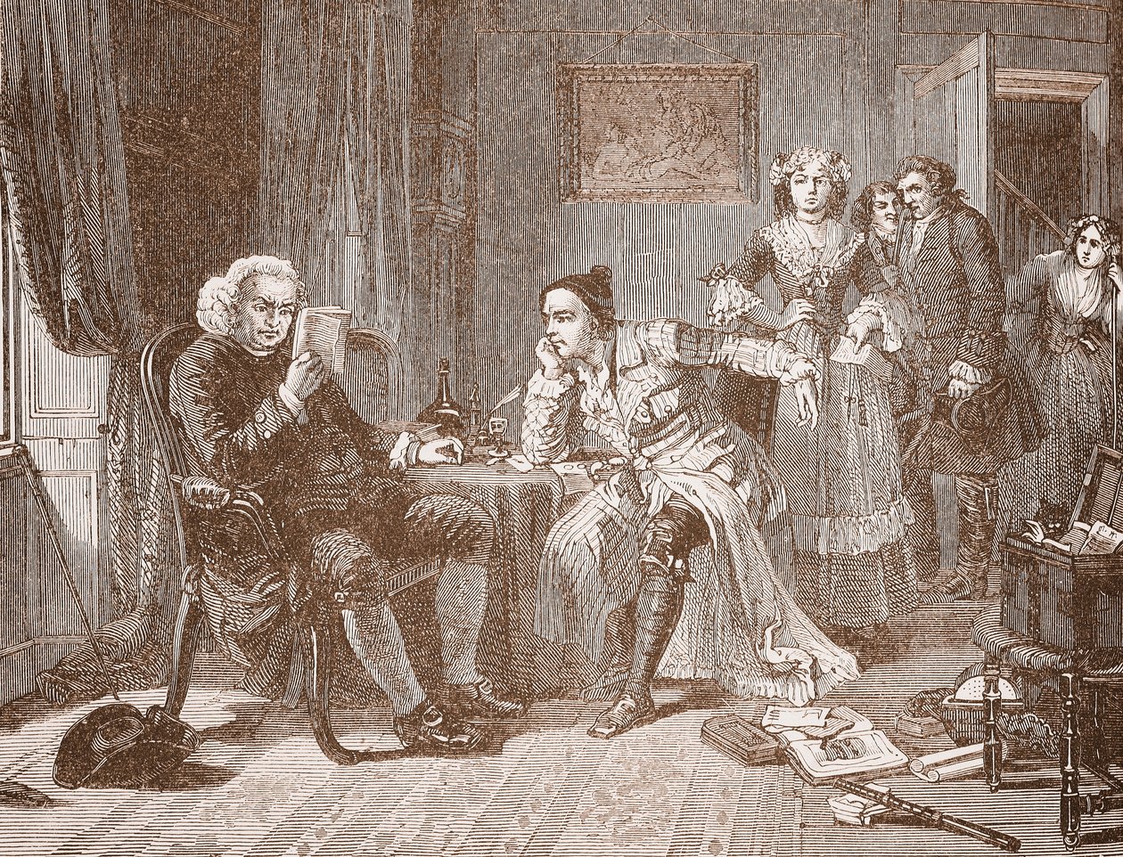 Dr. Johnson rescatando a Goldsmith de su casera de English School