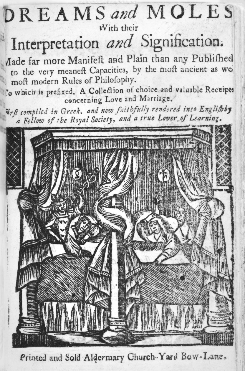 Sueños y lunares, portada, c.1750 de English School