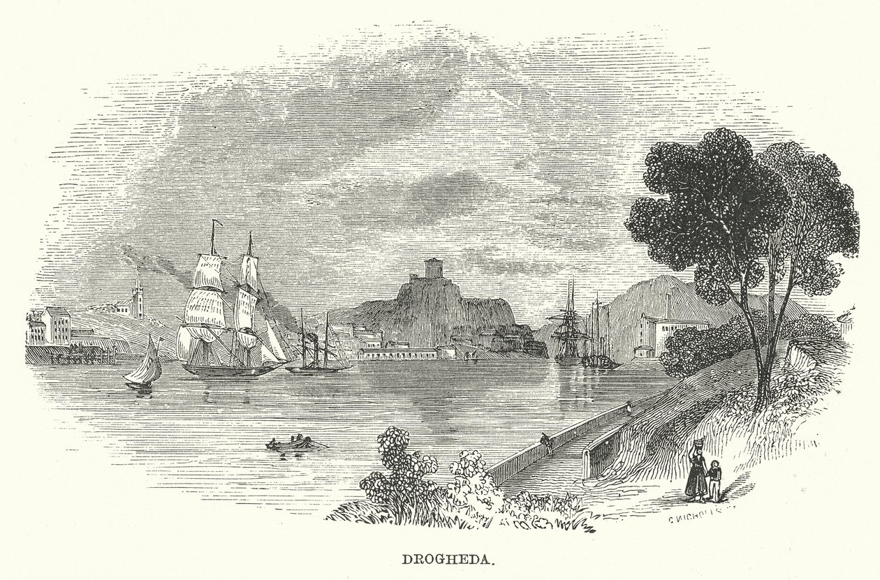 Drogheda (grabado) de English School