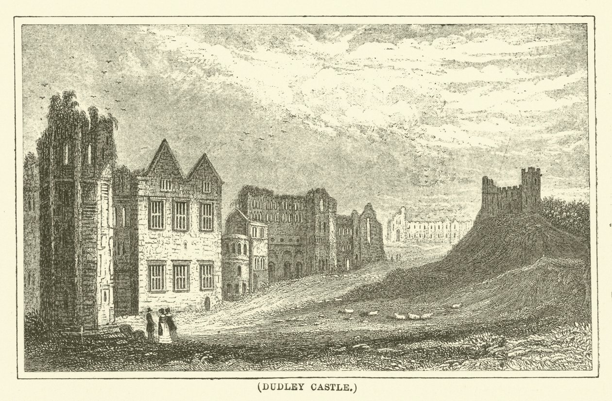 Castillo de Dudley (grabado) de English School