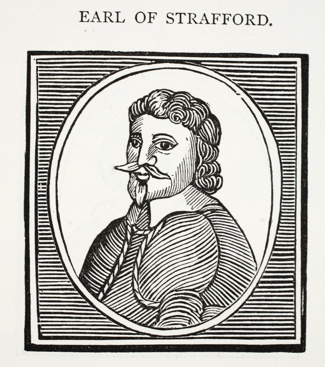Conde de Strafford, ilustración de Chap-books del siglo XVIII de John Ashton, pub. 1882 de English School