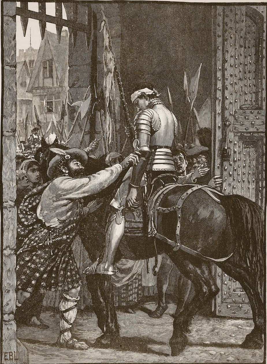 Edimburgo después de Flodden, ilustración de Cassells Illustrated History of England de English School