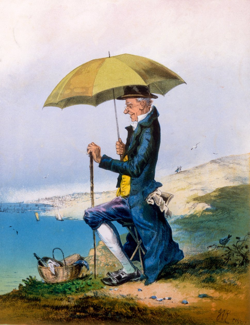 Ocho horas en la playa por tres chelines, impresión hecha por A. Concannen, 1873 de English School