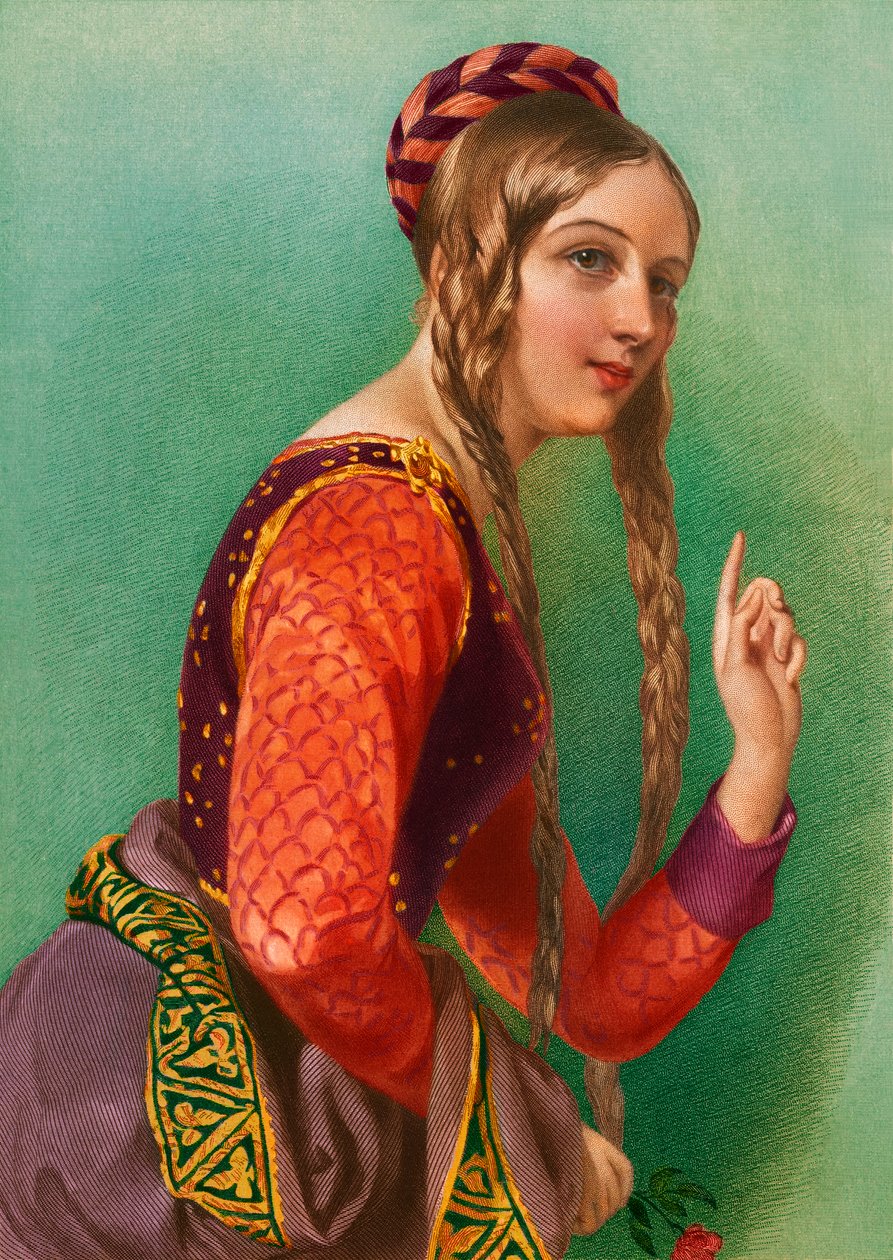 Leonor de Aquitania, reina de Enrique II, impreso por Henry G. Bohn de English School