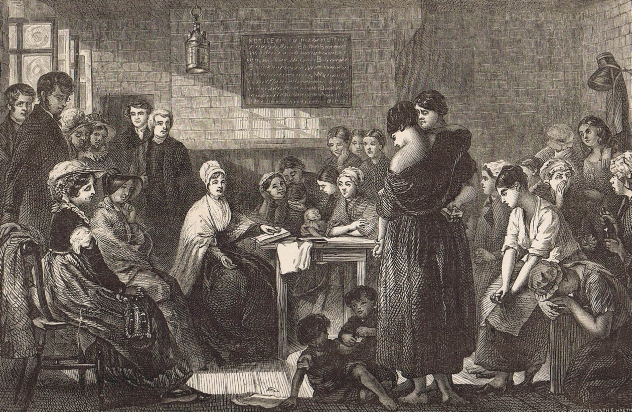 Elizabeth Fry (1780-1845) (grabado) de English School