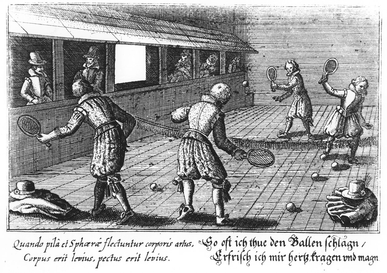 Tenis isabelino (grabado) de English School