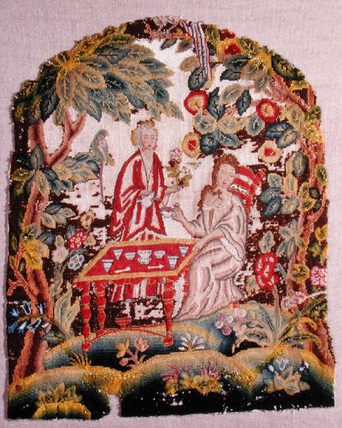 Silla bordada, c.1700 de English School