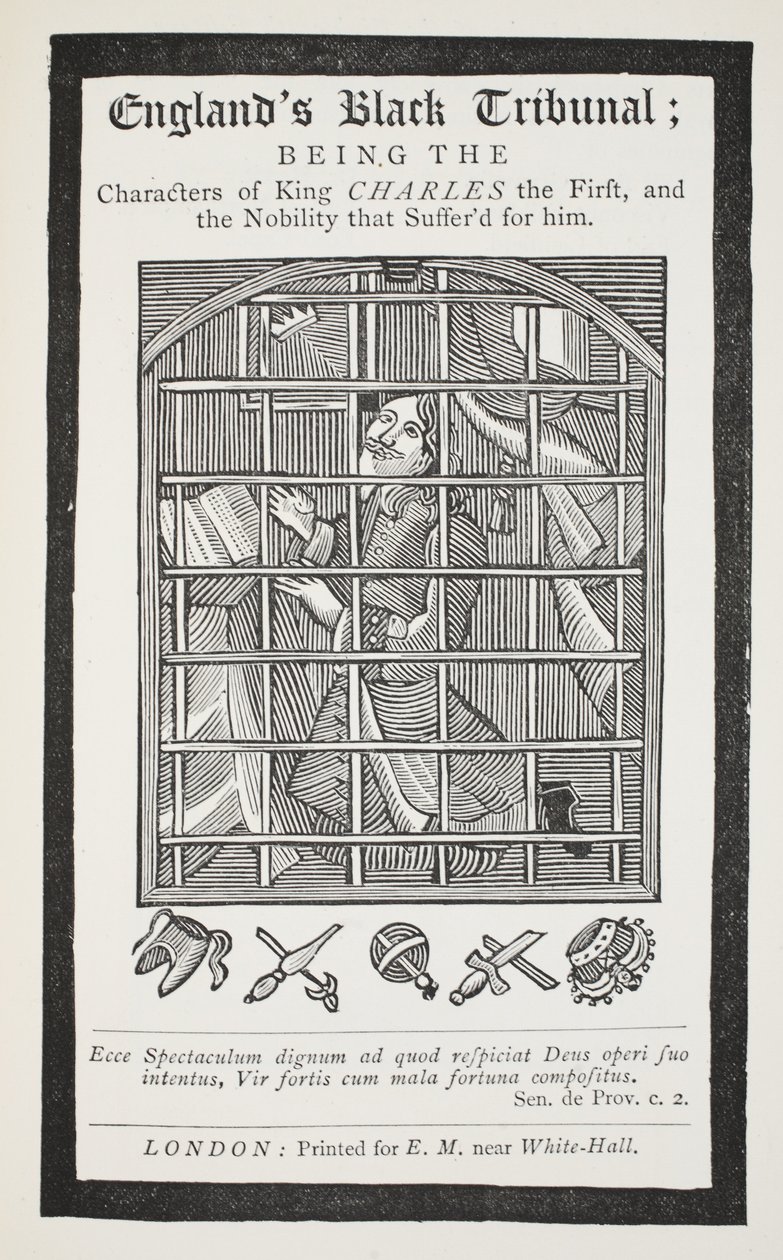 El tribunal negro de Inglaterra, ilustración de Chap-books del siglo XVIII de John Ashton, pub. 1882 de English School