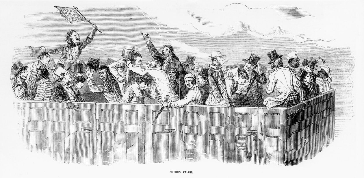 Carreras de Epson 1847: El ferrocarril - Tercera clase (grabado) de English School