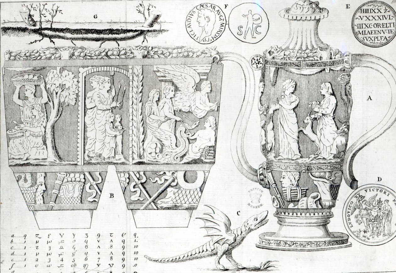 Jarrón etrusco y diseños de English School