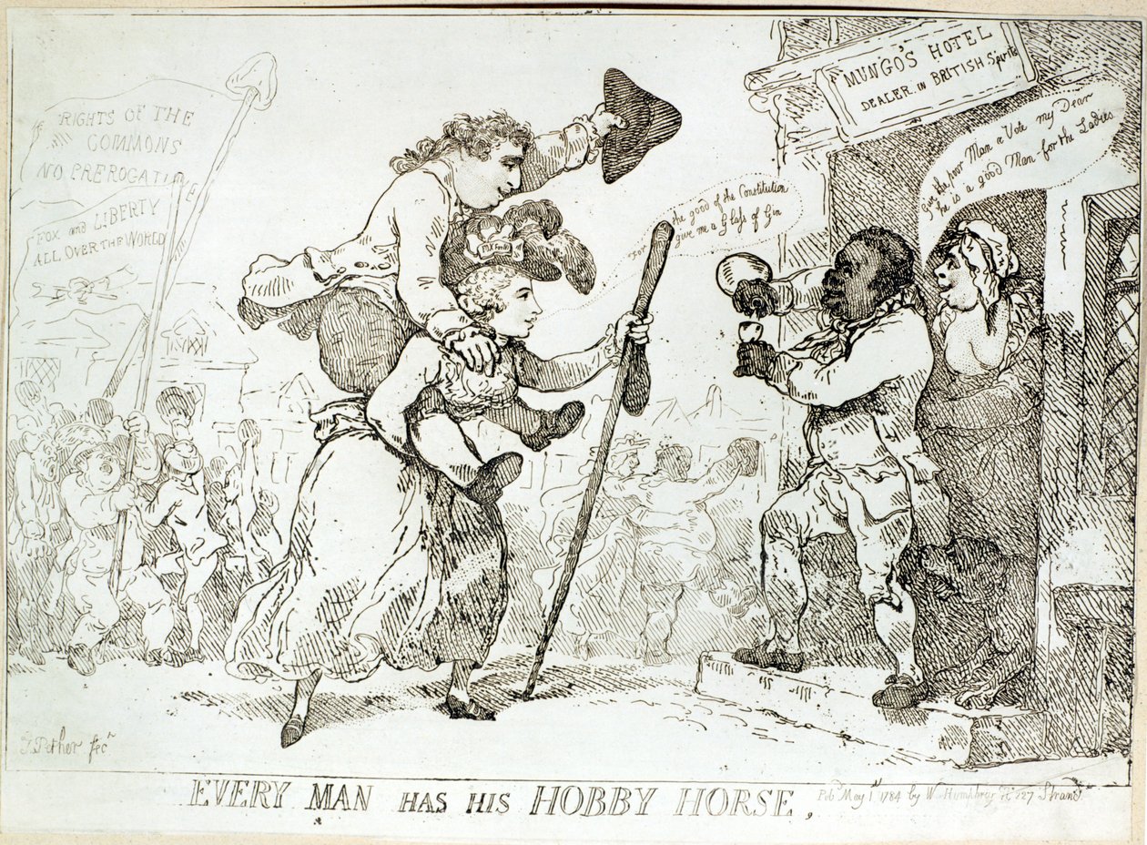 Cada Hombre tiene su Caballo de Hobby, publicado en 1784 de English School