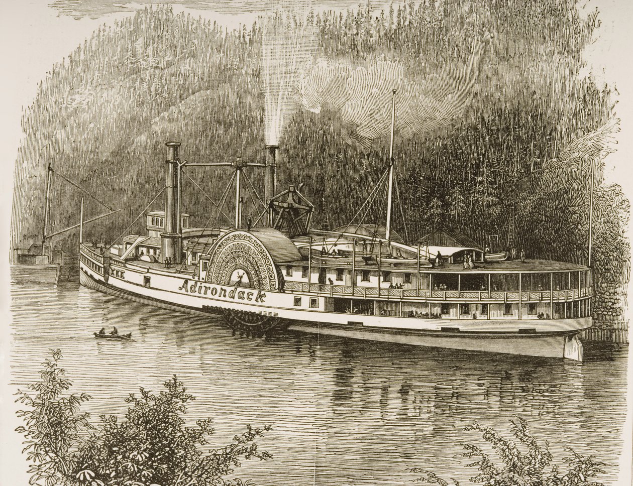 Excursión en barco de vapor en el río Hudson, c.1870, de 