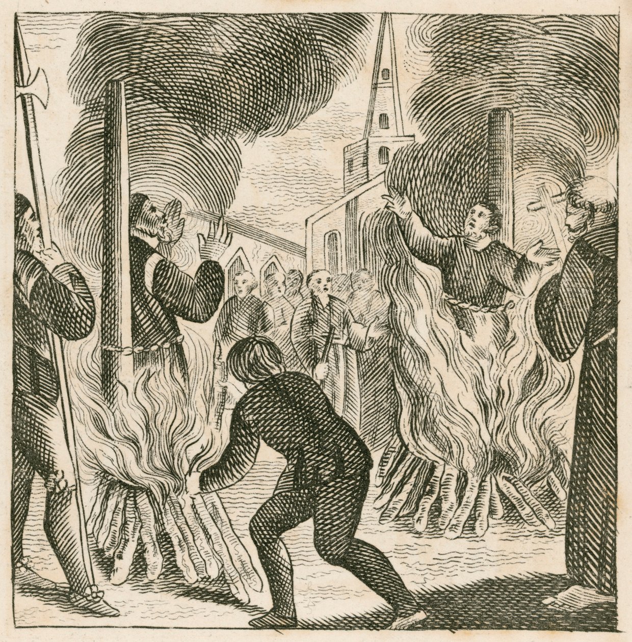 Ejecución de los obispos Ridley y Latimer, Oxford de English School