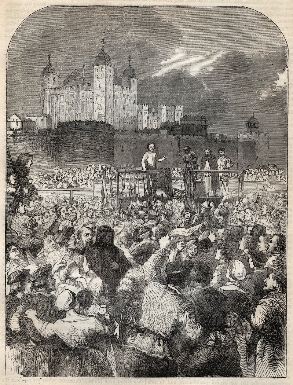 Ejecución del Duque de Northumberland en Tower Hill - 1553 (John Dudley) de English School