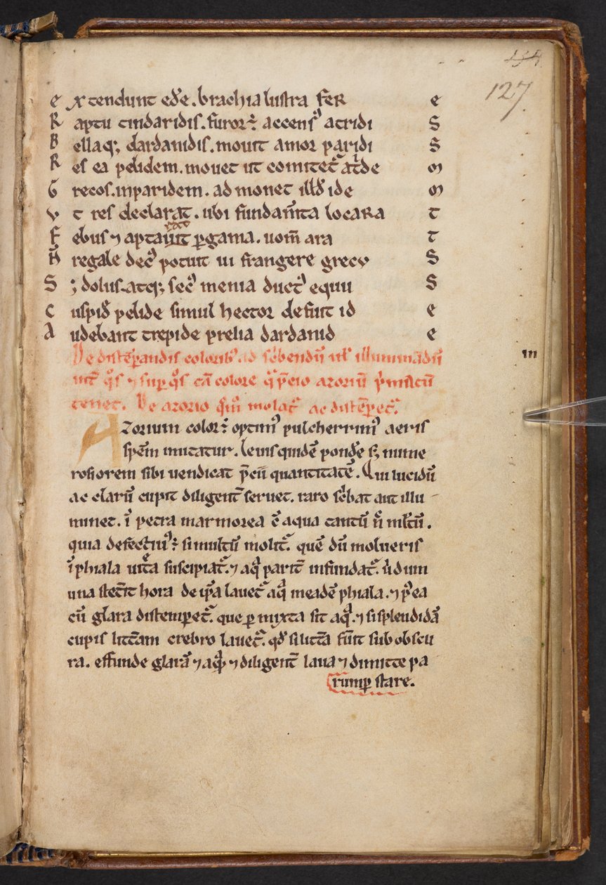 Extractos de la Historia Anglorum de Enrique de Huntingdon, Cotton MS Titus D XXIV, f.127r (vitela) de English School