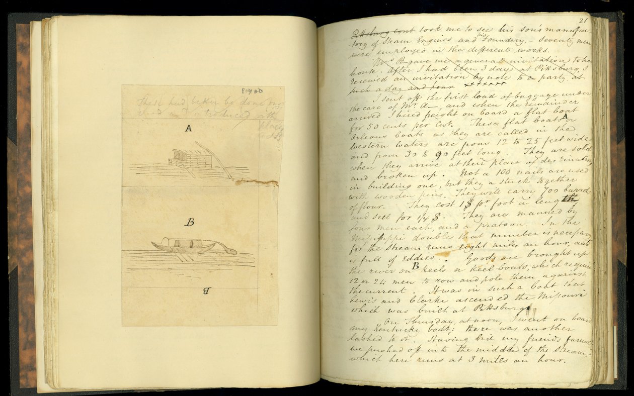 Extractos de cartas escritas en un viaje a las partes occidentales de los Estados Unidos..., por Elias Fordham Pym, 1818 de English School