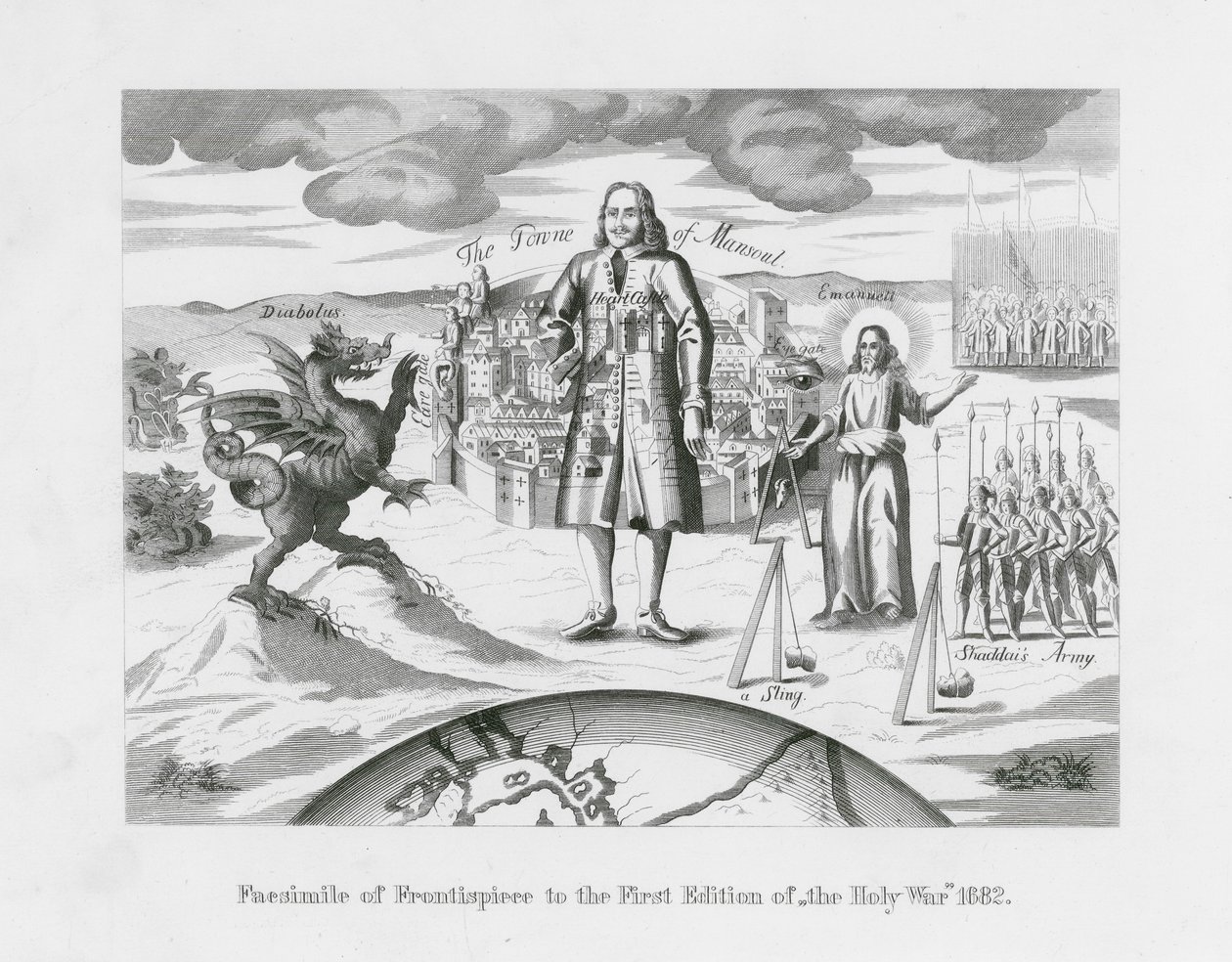 Facsímil del frontispicio de la primera edición de la Guerra Santa de English School