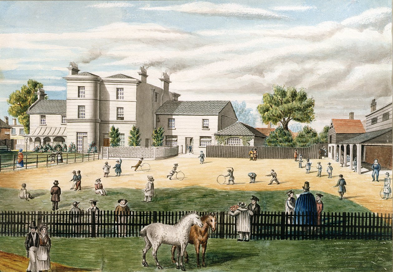 Escuela y Patio de Fairfield House de English School