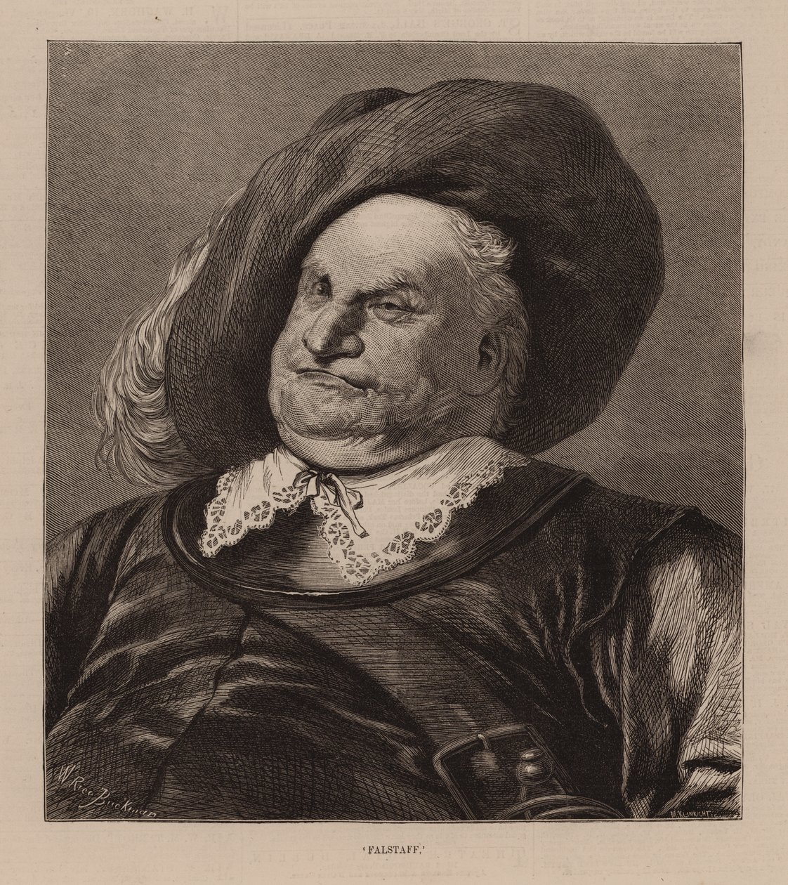 Falstaff" (grabado) de English School