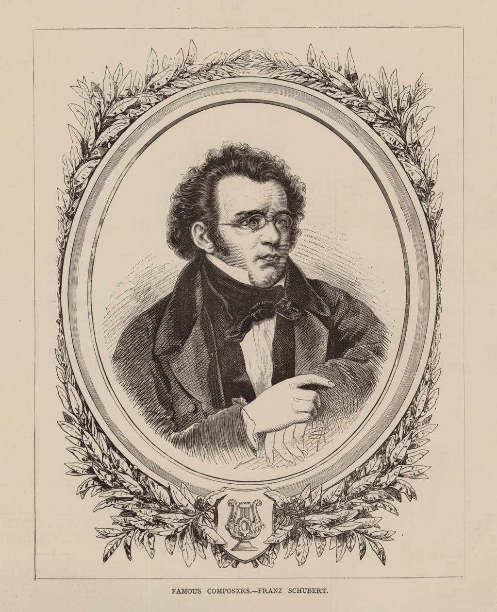 Compositores famosos, Franz Schubert (grabado) de English School