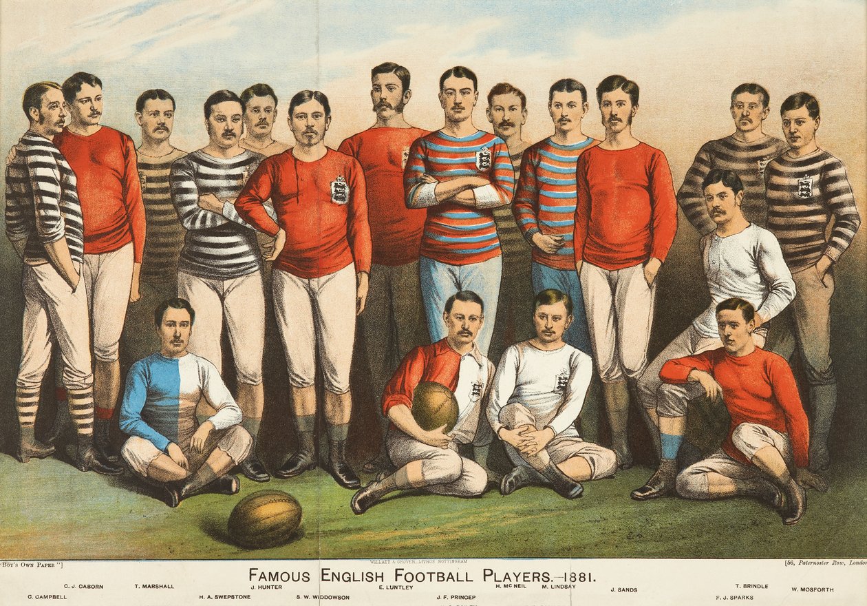 Famosos jugadores de fútbol ingleses de 1881, de Boys Own de English School