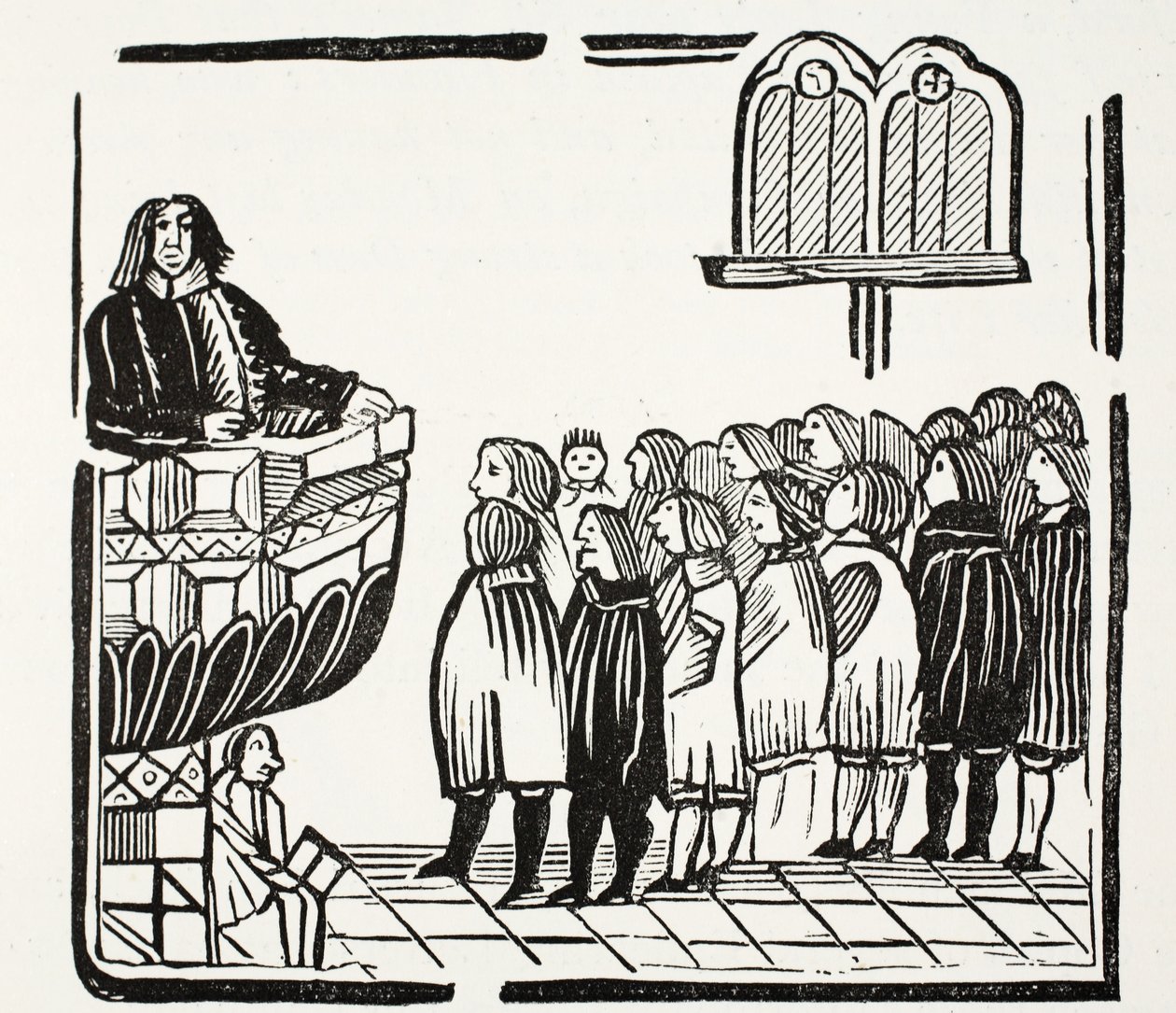 Advertencias más terribles de Dios, ilustración de Chap-books del siglo XVIII de John Ashton, pub. 1882 de English School