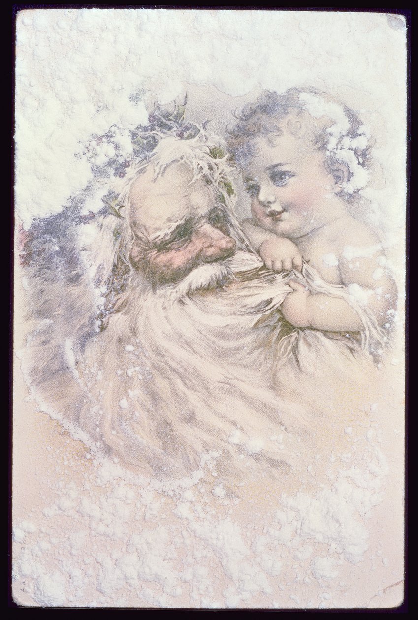 Papá Noel y un Niño de English School