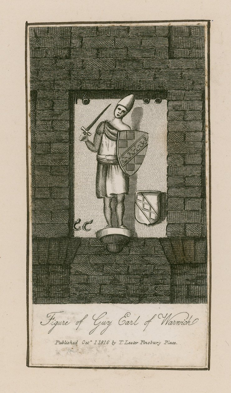Figura del Guy, conde de Warwick (grabado) de English School
