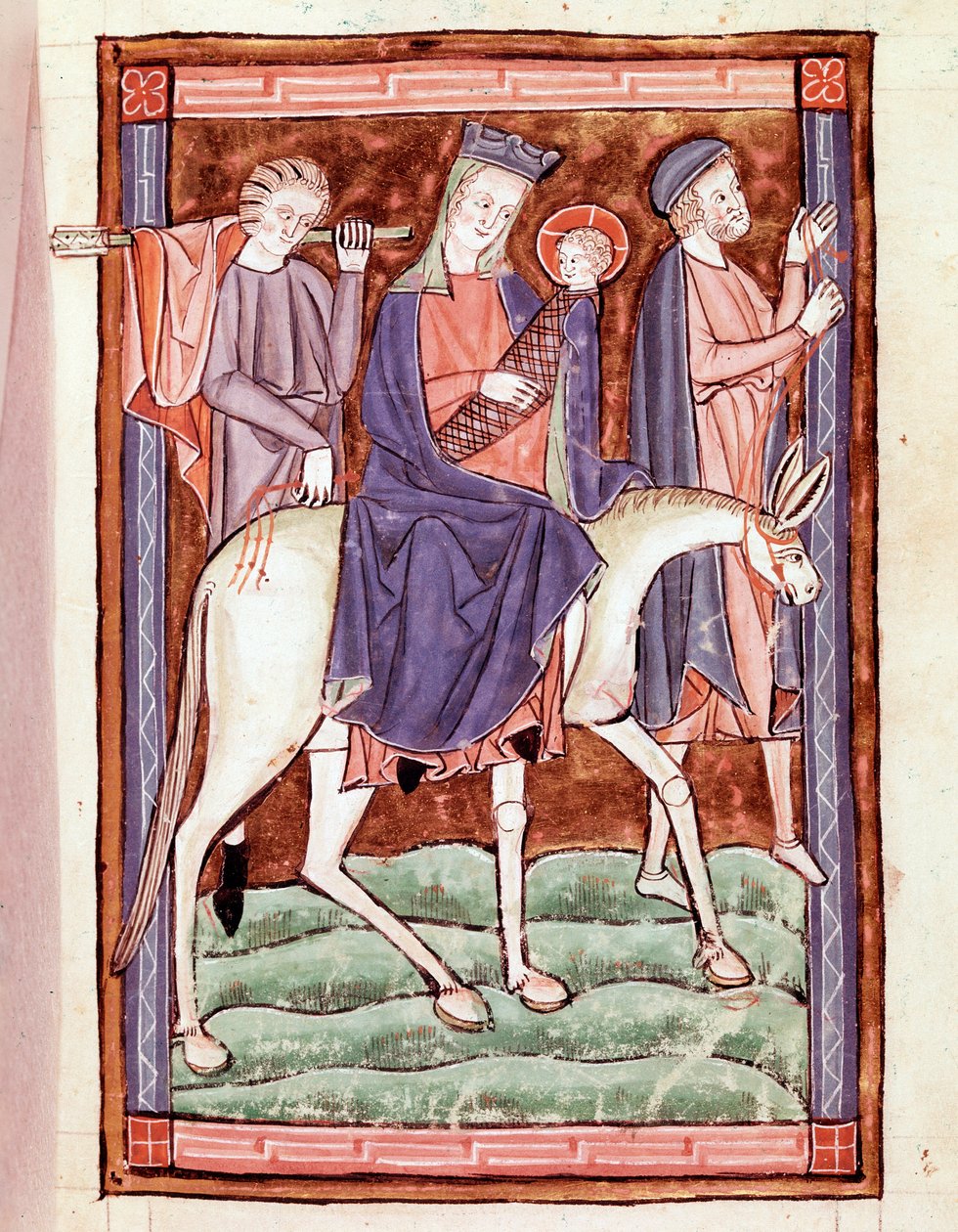 Huida a Egipto Página tomada de un manuscrito inglés del siglo XIII Venecia, Biblioteca Marciana de English School